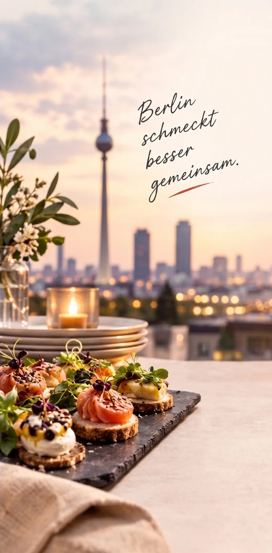 Berliner Stadtansicht hinter dem Catervia-Hero